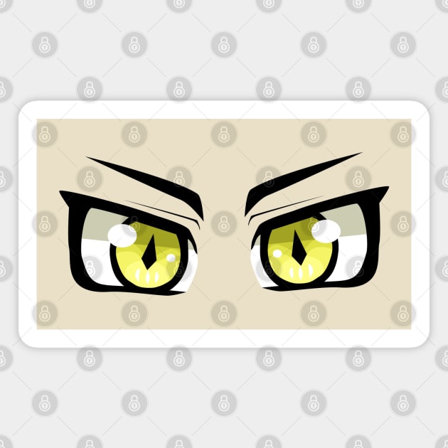 Anime Eyes snake yellow Magnet by Miss_Akane